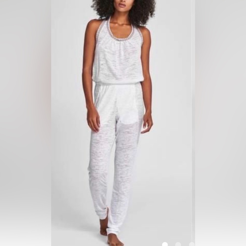 Pitusa Halter jumpsuit in white